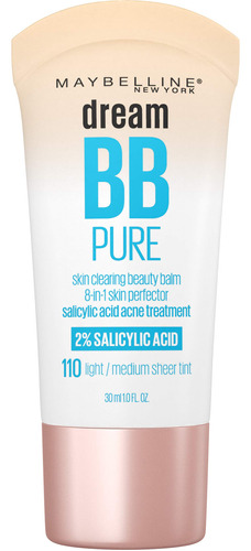 Maybelline New York Dream Pure Bb Cream 8 En 1 Para Aclarar.