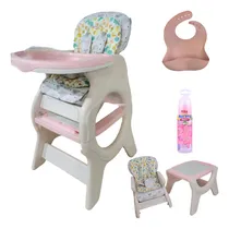 Comprar Silla De Comer Mesita Y Silla Para Bebes Dael 2 En 1 Color Rosa Claro Silla Carpeta