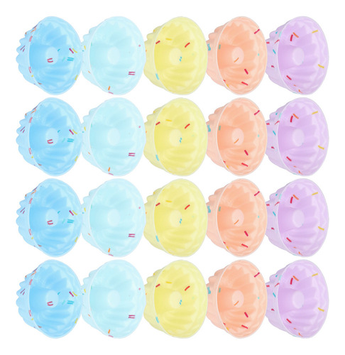 Moldes Pequeños De Silicona Para Hornear Magdalenas, 20 Unid