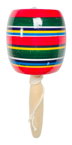6 Juguetes Artesanales En Madera, Trompo, Balero Y Yoyo.