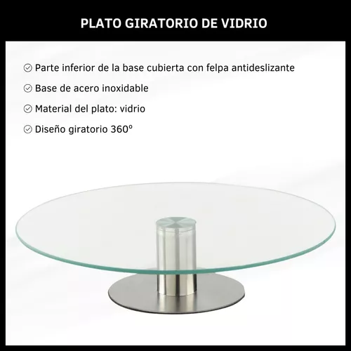 Plato giratorio vidrio 25 cm - Comprar en DULCE ESQUINA