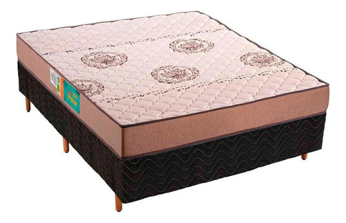 Cama Box Casal: Colchão D33 Polar Pérola+base Crc Fantasy