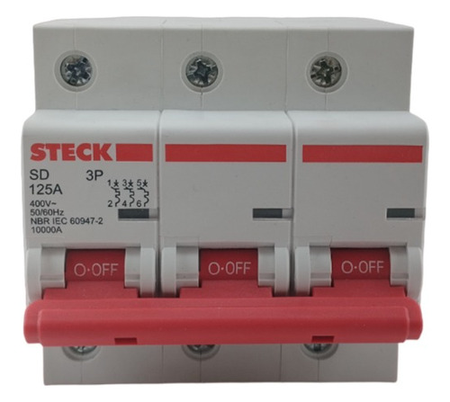 Breaker Termomagnético 3 Polos 125 Amp Steck