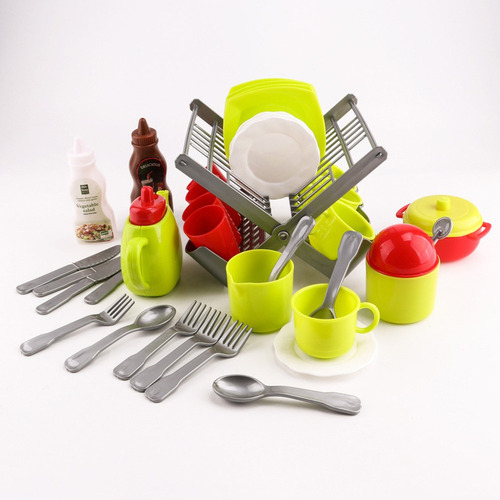 Juego Platos Y Utensilios For Niños Con Escurridor