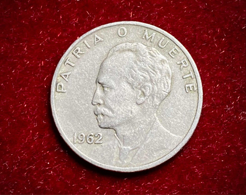 Moneda Cuba 20 Centavos 1962 Km 31 Aniv Muerte José Marti