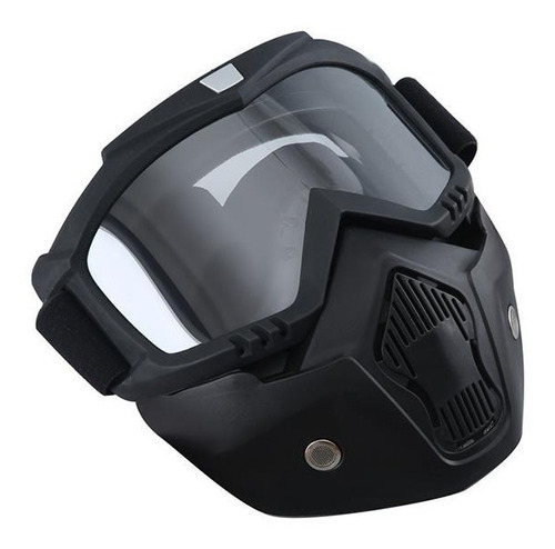 Googles Motocross Mascara Careta Tacticos Y De Proteccion Color de la lente Negro Color del armazón Blanco