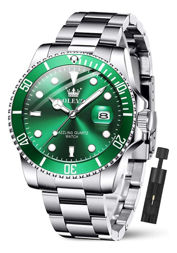 Relojes De Lujo Olevs Para Hombre Big Face De Acero Inoxidab