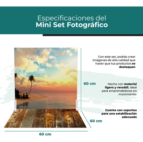 Miniset Foto Productos Exhibicion 5 Caras Habitacion Purpura
