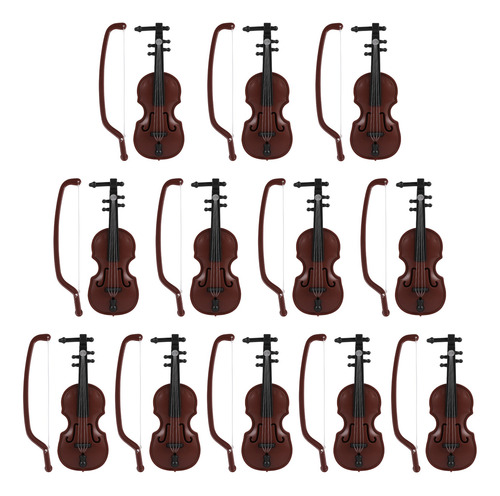 12 Juegos De Navidad Mini Violín Decoración Violín Adorno Mu