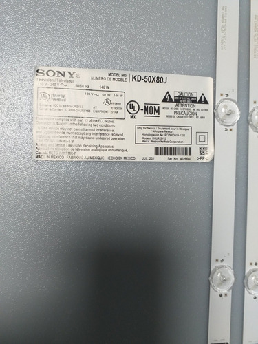 Kit De Leds Para Pantalla Sony Modelo Kd-50x80j (Usado)