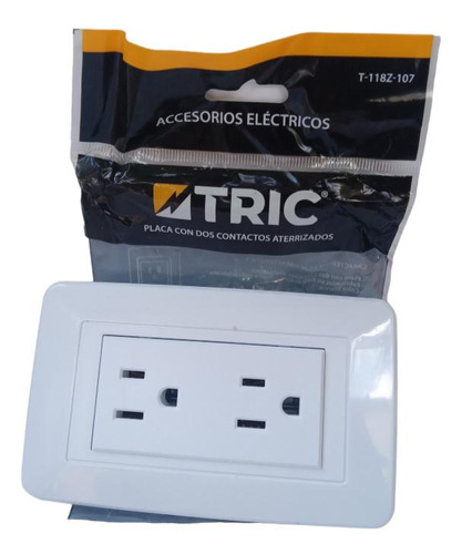 Tomacorriente Doble Blanco 127v 15a Marca Tric