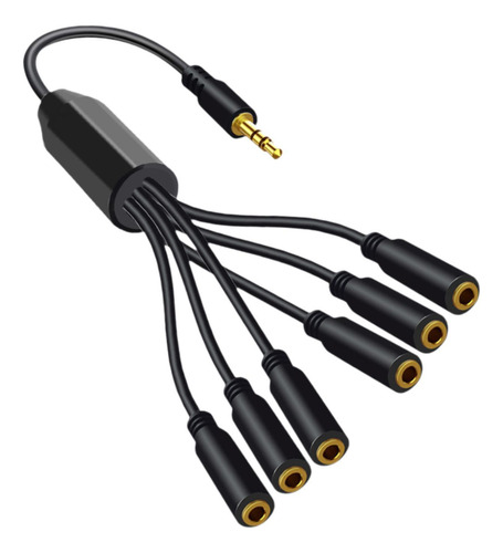 2 De 3,5 Mm Para Auriculares, Macho A 6 Vías 3,5 Mm Hembra