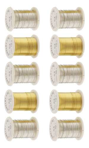 Cuerda De Hilo Oro Plateado