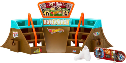 Skatepark Hotwheels Diseñado Con Tony Hawk+ Patineta+zapatos