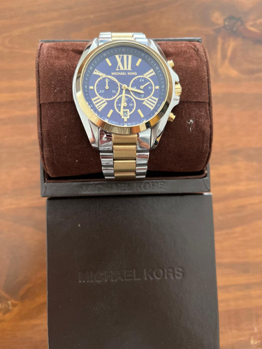 Reloj Michael Kors Original Dorado Y Plateado Mk-5976 Dorado Plateado Azul (Usado)