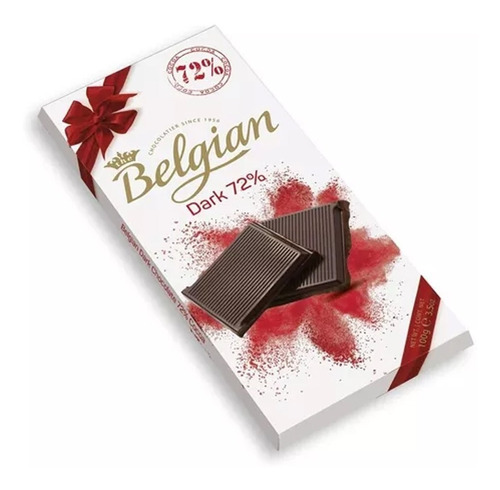 Chocolate Amargo Dark 72% Belgian 100g Bélgica