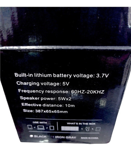 Imagen 4 de 5 de Barra De Sonido Inalámbrica Multiuso Usb Aux Memoria