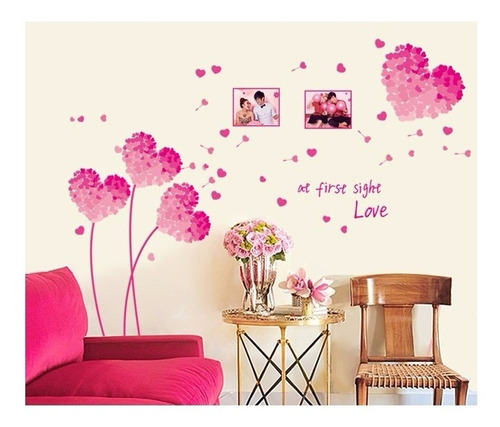 Adhesivo Decorativo Corazones Stickers Pared