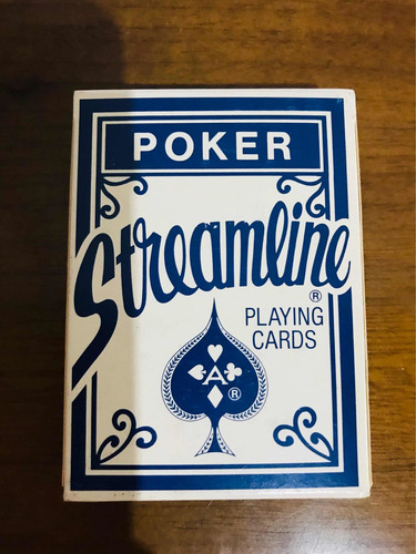 Baralho Poker Streamline Playng Cards Usada Em Ótimo Estado