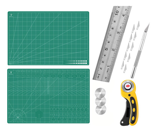 Combo Base Corte A1 90x60cm + Regla + Bisturi + Rotativo Rd.