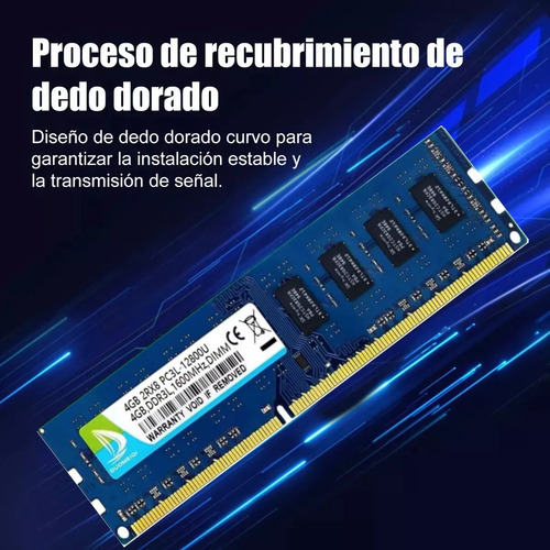 Memoria Ram gamer 4Gb Ddr3l-1600MHZ Udimm Desktop Pc3-12800u Duomeiqi 1.35v/1.5v