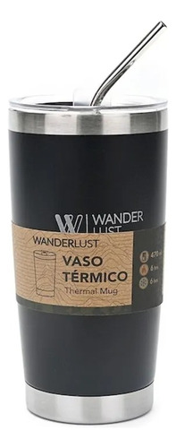 Vaso Termico Sorbete Tapa Acero Wanderlust 470ml En Mca