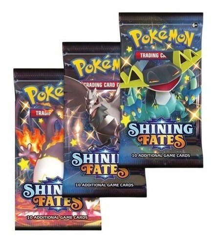 Pokémon 3 Sobres De Cartas Shining Fates En Inglés