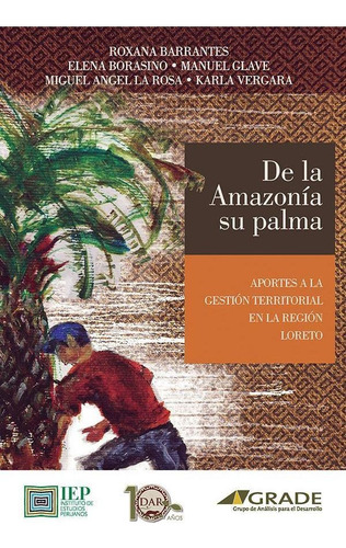 DE LA AMAZONÍA SU PALMA: APORTES A LA GESTIÓN TERRITORIAL EN LA REGIÓN DE LORETO, de KARLA  VERGARA RODRÍGUEZ. Editorial Instituto de Estudios Peruanos (IEP), tapa blanda en español