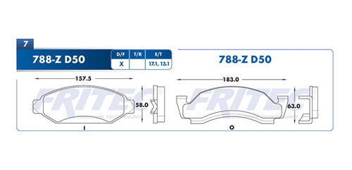 Balatas Delanteras Elite 1975 7.5l Fritec Ford