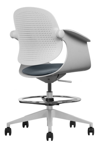 Silla Gris Alta Ergonómica Cajero Vigo Modelo Atlantis-c