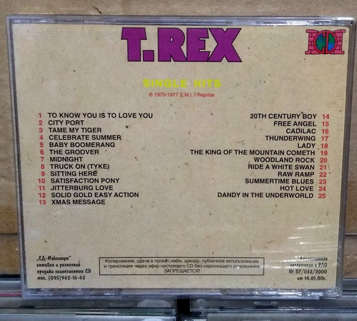 T-rex - Marc Boland Cd Singles Hits 1970-1977