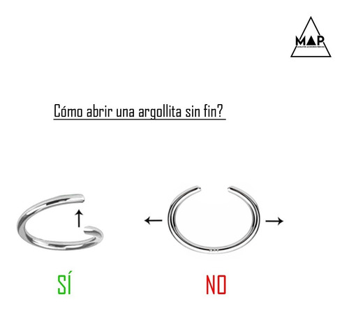 3 Aros Argollitas Sin Fin Nariz Acero Quirurgico Colores