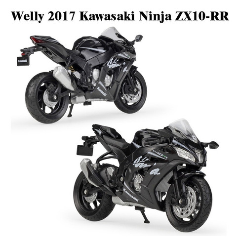 Welly Kawasaki Ninja De Serie Miniatura Metal Moto Modelo
