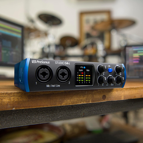 Presonus Studio 24c 2x2, 192 Khz, Interface De Áudio Usb Com