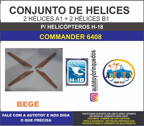 Commander 6408 - H-18 - Bege - Conjunto De Hélices  A1 + A2