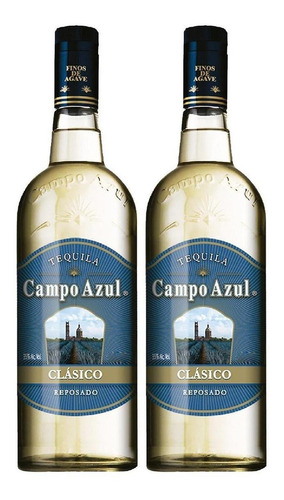 Paquete De 3 Tequila Campo Azul Reposado Duo 750 Ml