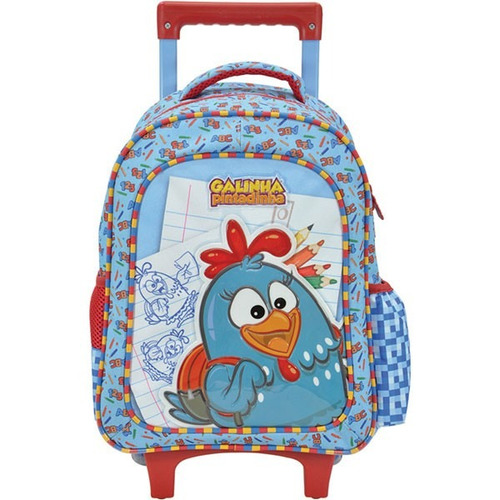 Mochila Escolar De Rodinha Galinha Pintadinha Infantil