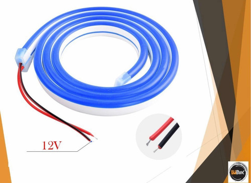 Tira LED veoquiero Neón led 3528 azul 5m 12V IP64