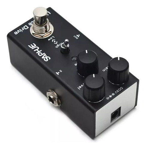 Pedal Saphue Ultimate Drive Distorção Brilho Valvulado Cor Preto