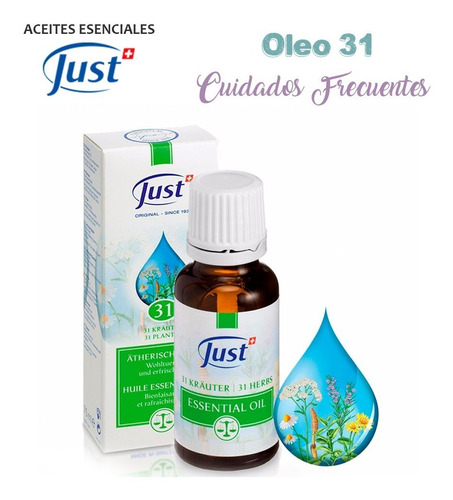 Imagen 3 de 10 de Aceite Esencial Oleo 31 Swiss Just 20ml Original