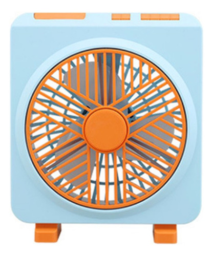 1 Bonito Ventilador Cuadrado Recargable Usb Para Escritorio Cantidad De Aspas 3 Estructura Multicolor Aspas Transparente Diámetro 11 Cm Material De Las Aspas Plástico