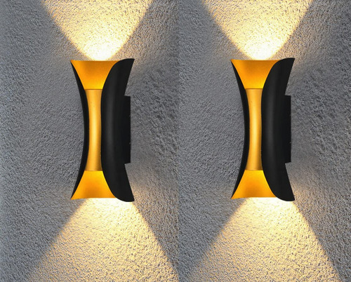 Dehobo Led 2pcs Lámpara Exterior De Pared Moderna Impermeable Arbotante 3000k Lamparas Exteriores Pared Lampara De Pared Interiorlamparas Para Jardines Exteriores Lampara Para Salalamparas Led