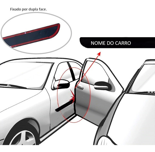 Jogo De Friso Lateral Borrachão Nissan Frontier 2008 2009 2