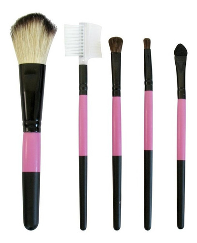 Set De Aplicadores Pinceles De Maquillaje 5 Piezas A465 Color Rosa
