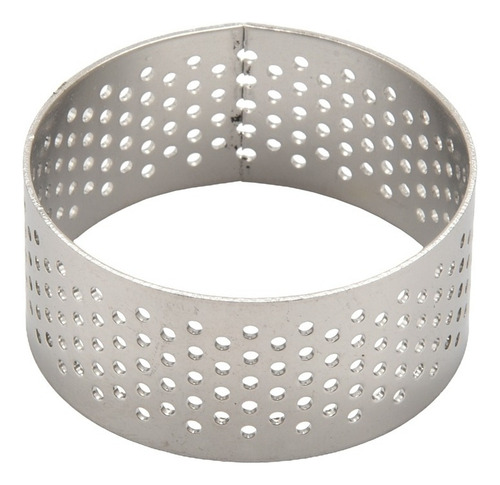 10 Anillos De Tarta Redondos De Acero Inoxidable Perforados