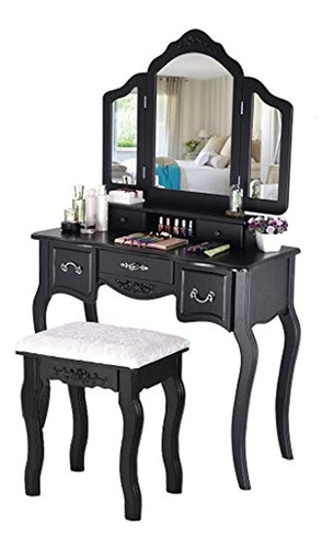 Tocadores Set Tocador De Maquillaje Con Taburete Acolchado | MercadoLibre Tocadores Set Tocador De Maquillaje Con Taburete Acolchado | MercadoLibre