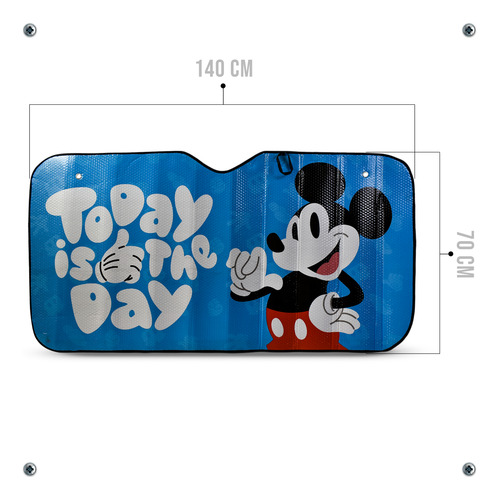 Parasol Protector Sol Minnie Mikey Mouse Camioneta 140x70cm