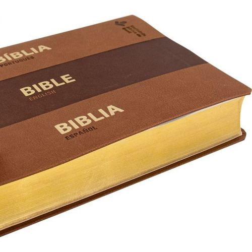 Biblia trilingüe: NAA/ESV/RVC, de la Sociedad Bíblica de Brasil. Serie de la Santa Biblia, vol. 1. Editora Bíblica do Brasil, tapa blanda, primera edición en español/inglés/portugués, 2023