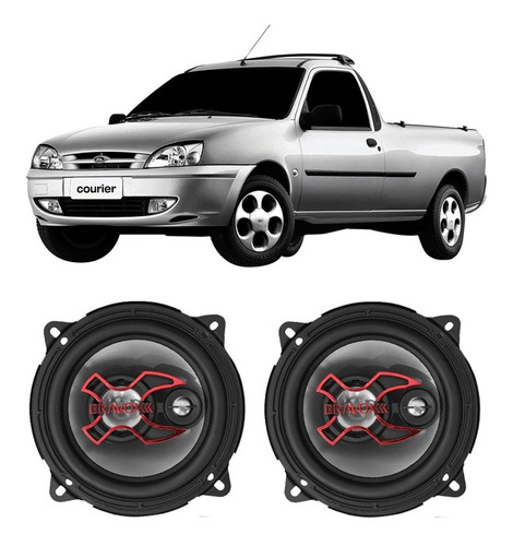 Falante Ford Courier 2000 A 2013 Bravox 100w Automotivo Kit