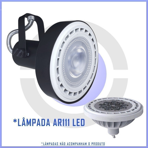 Imagem 2 de 7 de Spot Gu10 P/ Ar111 Trilho Perfilado Kit C/ 32 Unid.